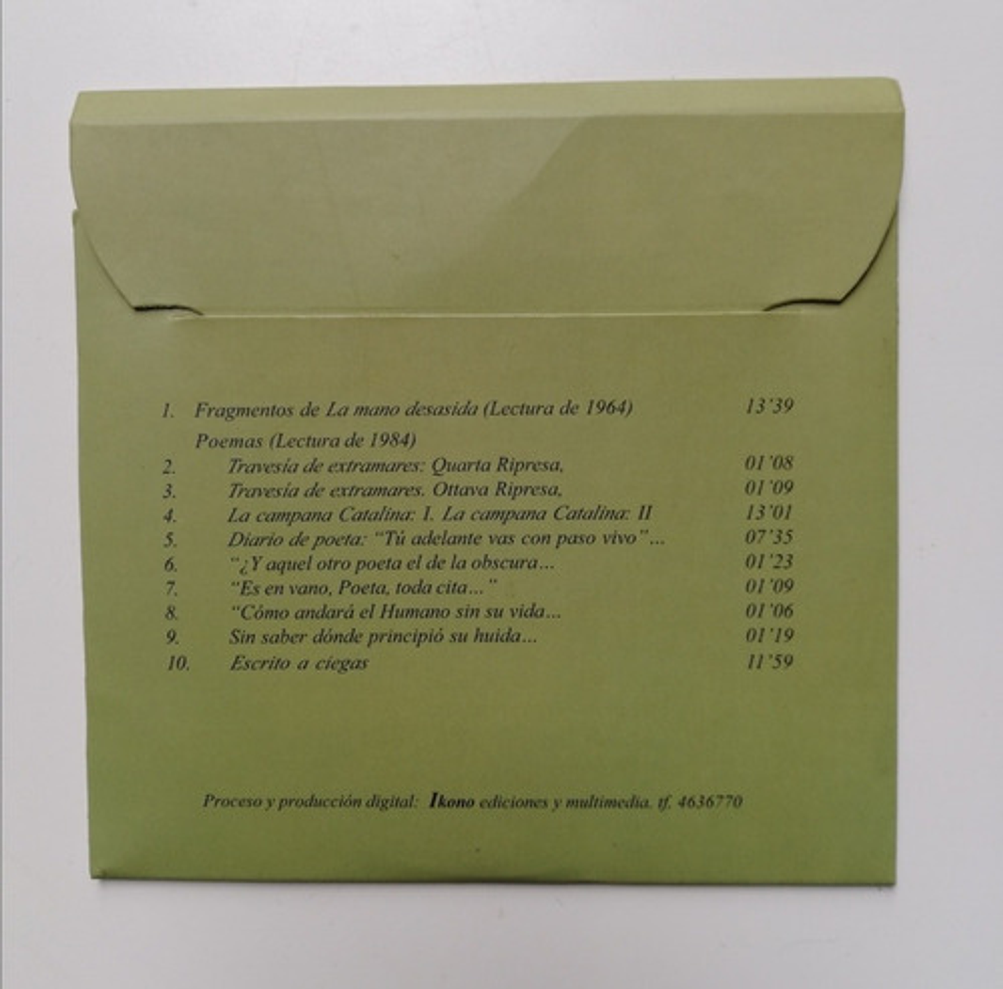 Cd Martín Adán - La Voz Del Poeta 2