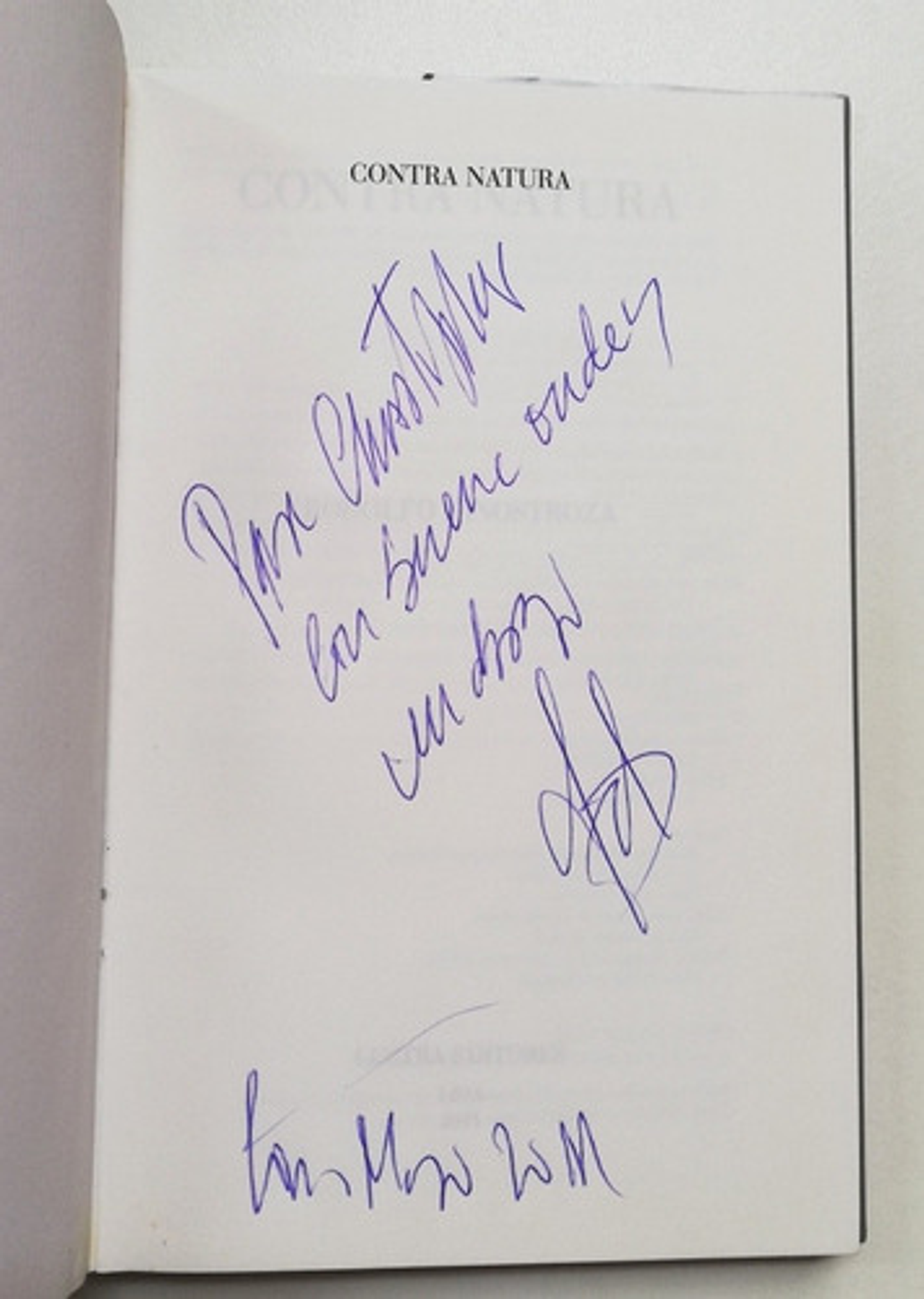 Contra Natura - Rodolfo Hinostroza - Tapa Dura [firmado]  3