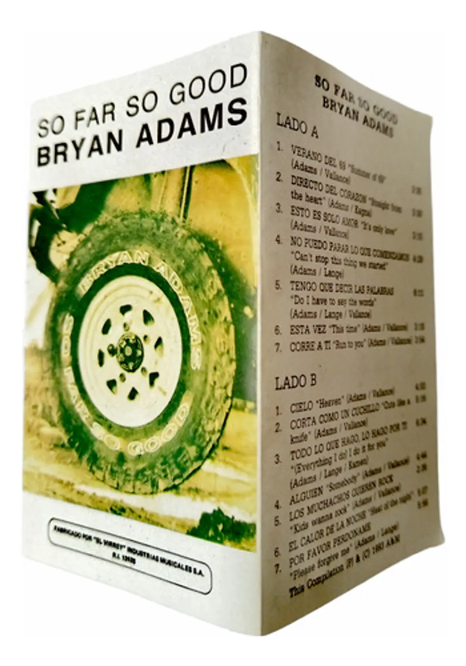 So Far So Good - Bryan Adams - Casete Vintage 3