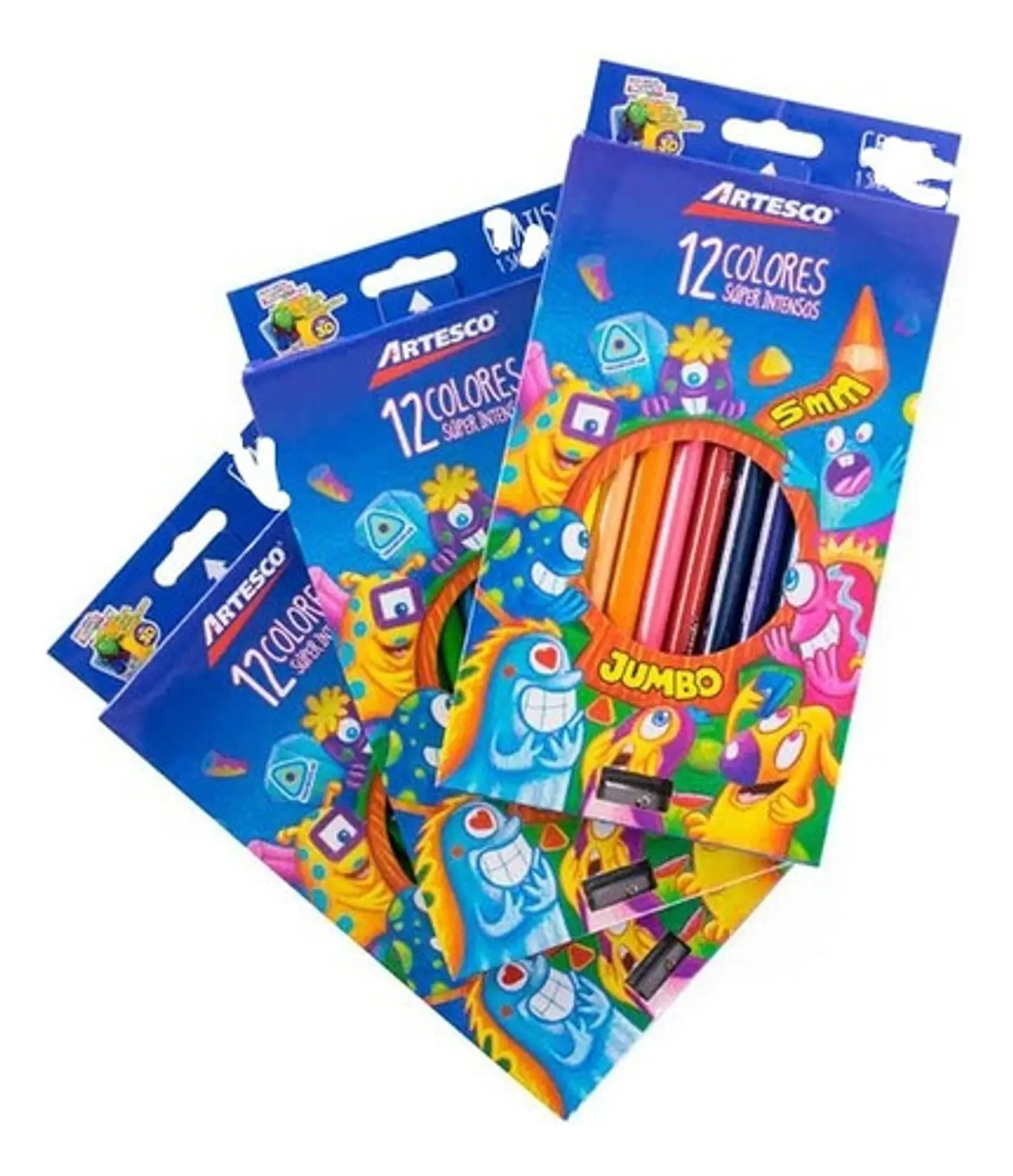 Colores Largos Jumbo Artesco Triangulares X 12 Und 1