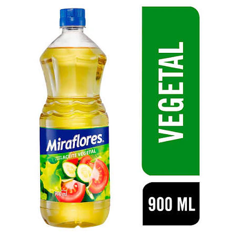 Aceite Vegetal Miraflores 900ml 12 unidades la caja 
