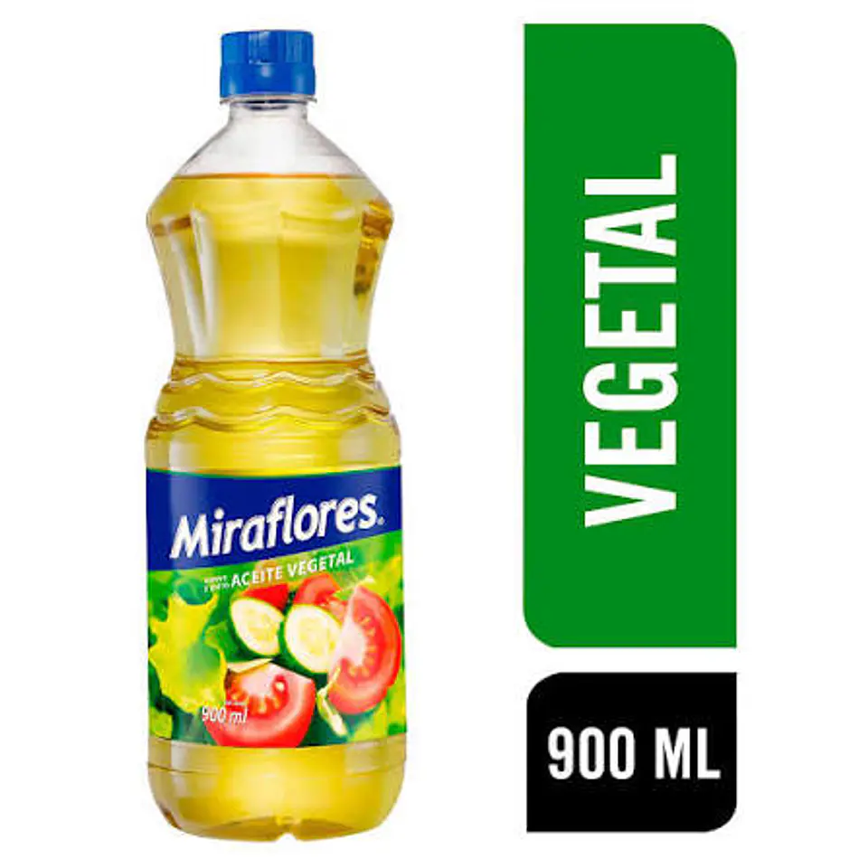 Aceite Vegetal Miraflores 900ml 12 unidades la caja  1