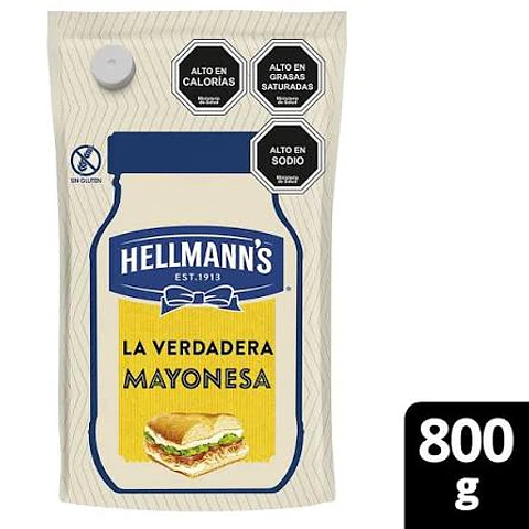 Mayonesa Hellmann's 800grs 12 unidades la caja 