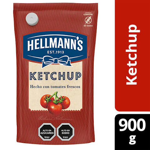 Ketchup Hellmann's 900grs 12 unidades la caja 