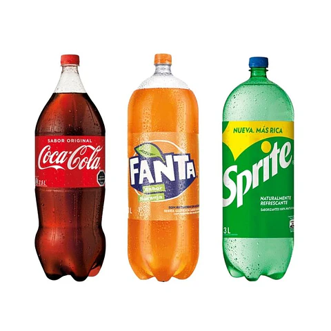 Bebidas Coca cola compañy 3 litros 6 unidades el displey ( sabor a elección)