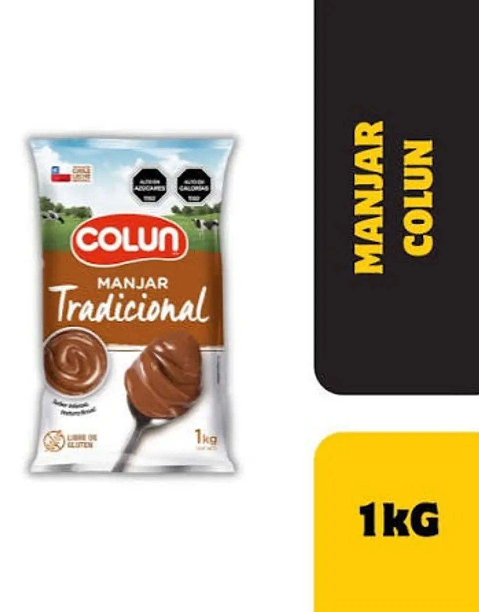 Manjar Colun tradicional 1 kilo 12 unidades la caja  1