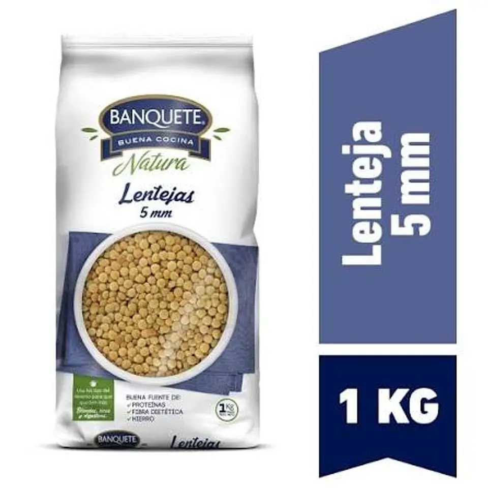 Lentejas 5mm Banquete 1 kilo 10 unidades la manga  1