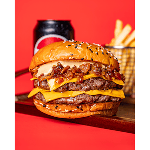 Burger 05 Bacon Jam + Papas fritas + Bebida gratis