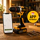 Taladro Percutor Inalámbrico + 2 Baterías y Maletín de Herramientas + APP de Regalo - Miniatura 1