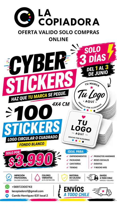 Sticker Adhesivo Promoción