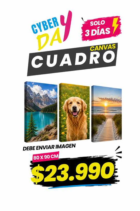 CUADRO CANVAS  80 X 90 CM 