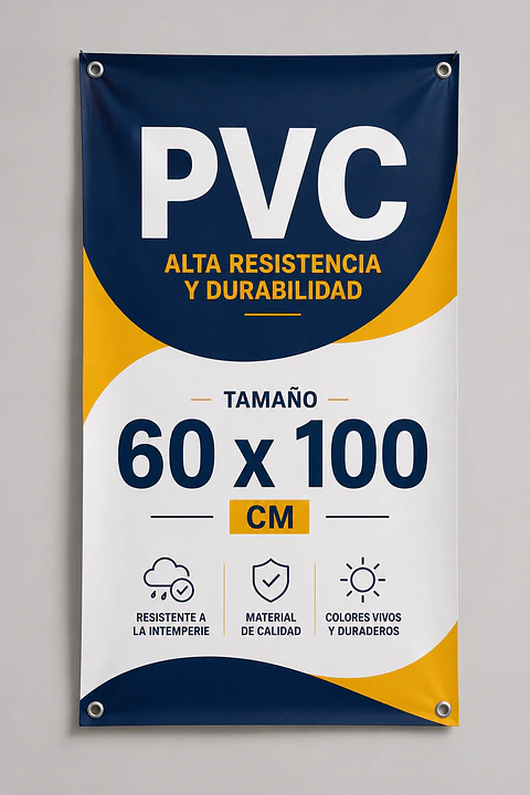 Pendon PVC 60 x 100 cm 4 ojetillos 