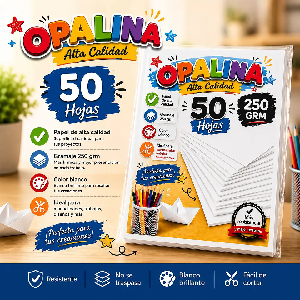 OPALINA LISA 250 GR 50 HOJAS 1