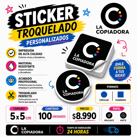 Sticker Adhesivo Promoción 5x5