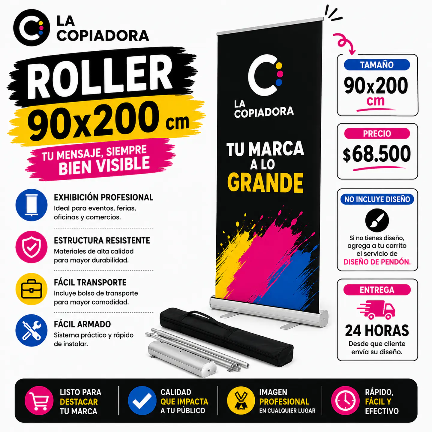 Pendón roller 90 x 200 cm 1