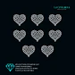 Lámina de Strass Hotfix Corazones 8 un. ss10 - Miniatura 1