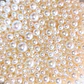 Perlas Beige sin Agujero, Incluyen Remaches - Miniatura 1