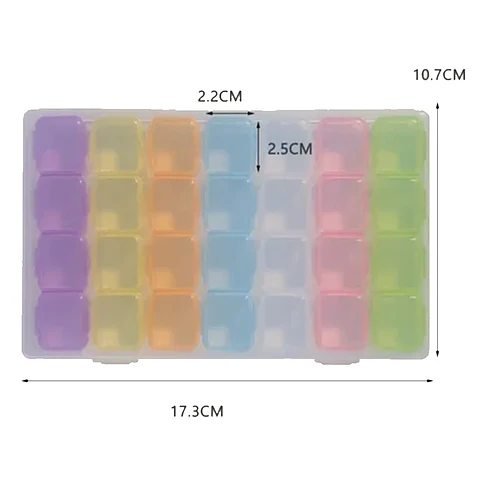 Caja con 28 Compartimentos cajas separables