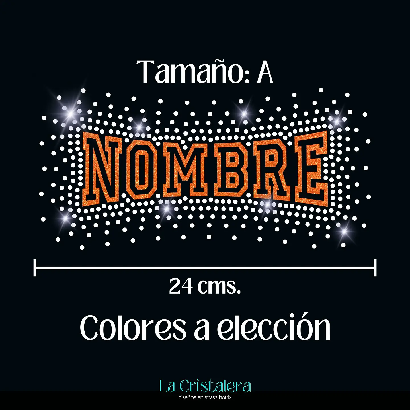 Nombre Personalizado Deportivo en Strass y Vinilo 4