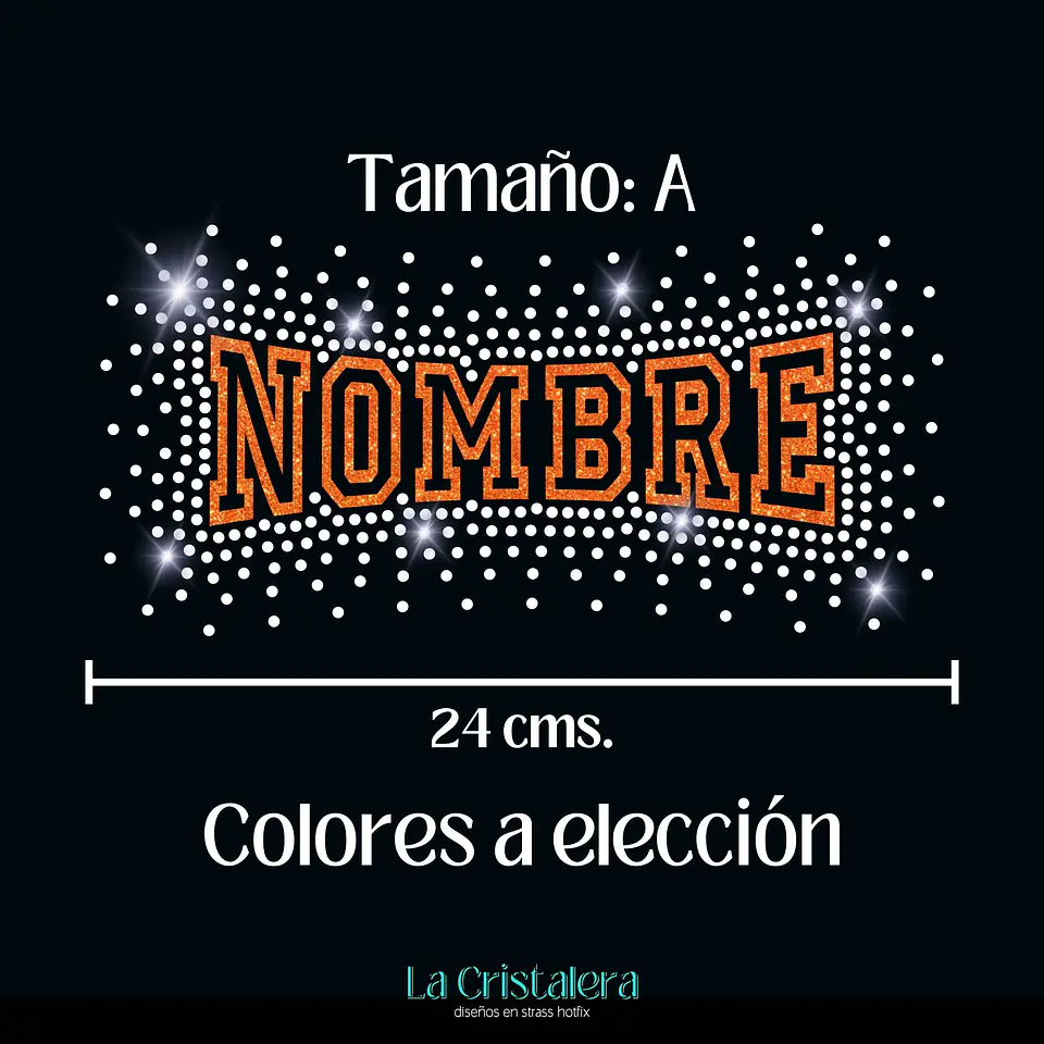 Nombre Personalizado Deportivo en Strass y Vinilo 4