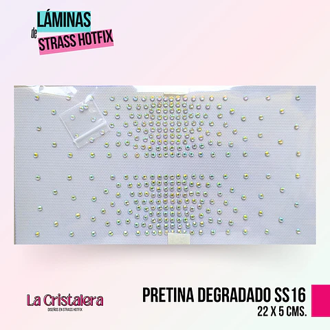 Lámina de Strass Hotfix Pretina Efecto Degradado ss16