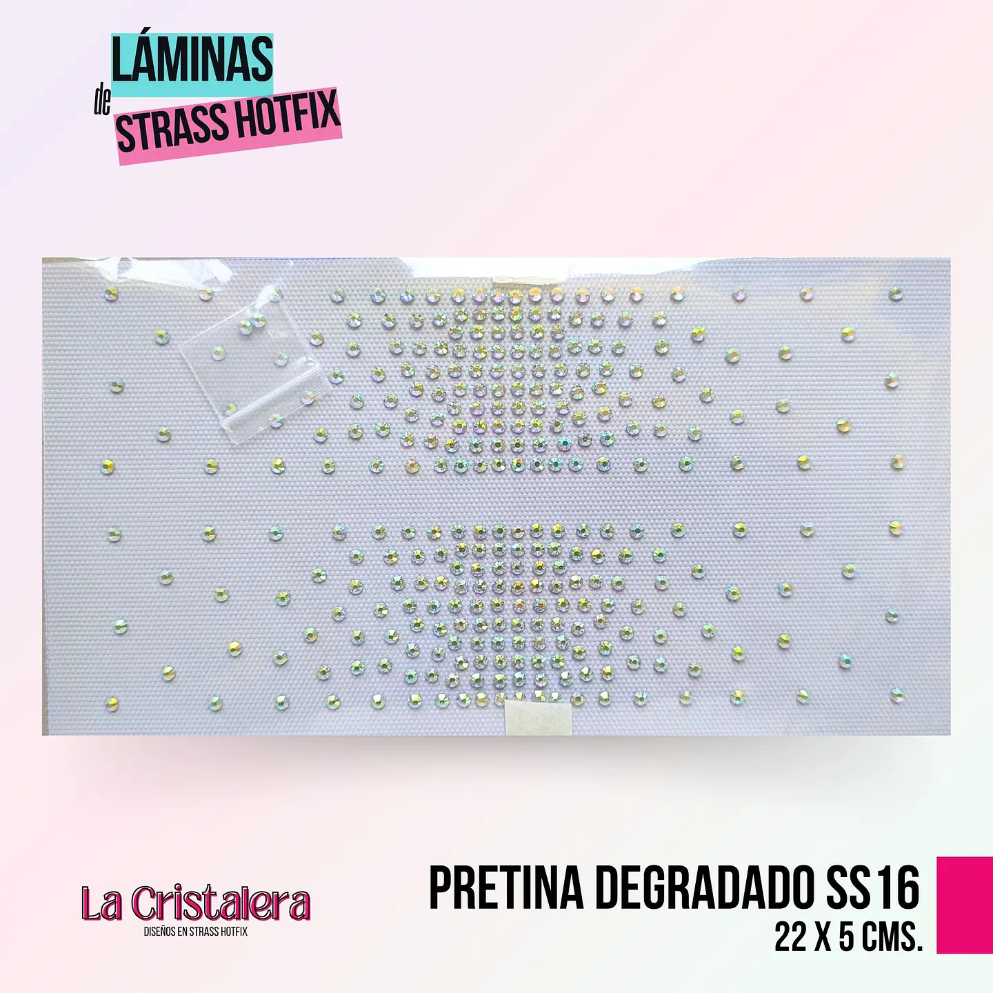 Lámina de Strass Hotfix Pretina Efecto Degradado ss16 1