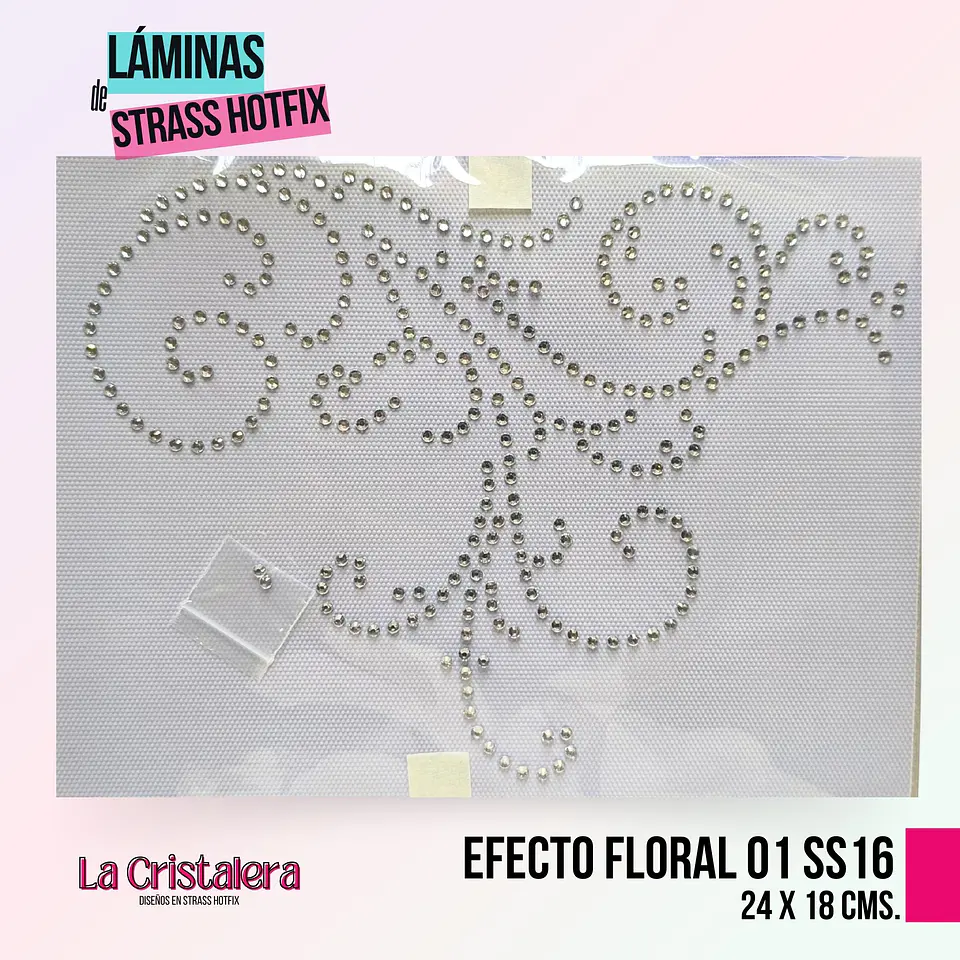 Lámina de Strass Hotfix - efecto floral 01 - ss16 1