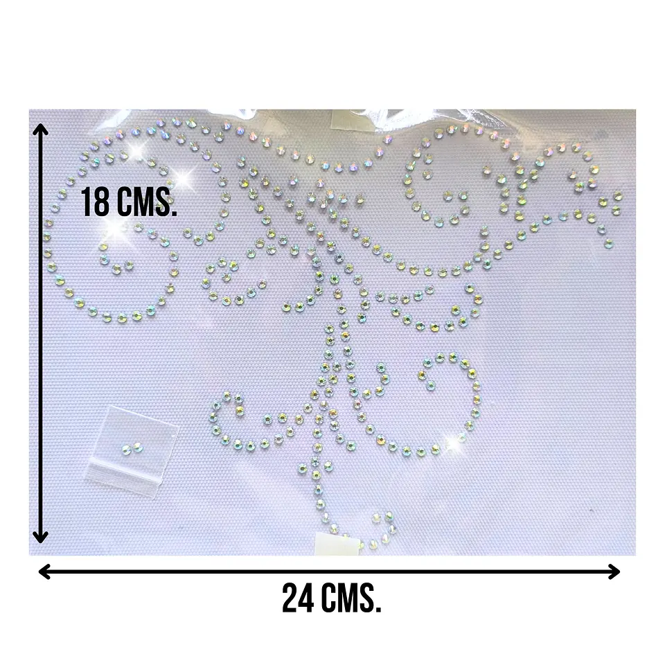 Lámina de Strass Hotfix - efecto floral 01 - ss16 3