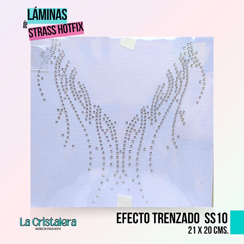 Lámina de Strass Hotfix - Efecto trenzado - ss10