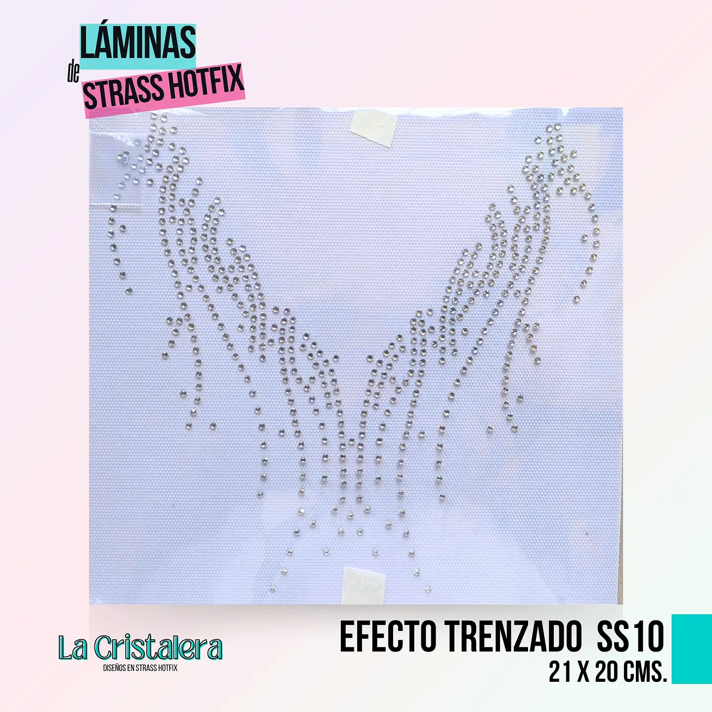 Lámina de Strass Hotfix - Efecto trenzado - ss10 1