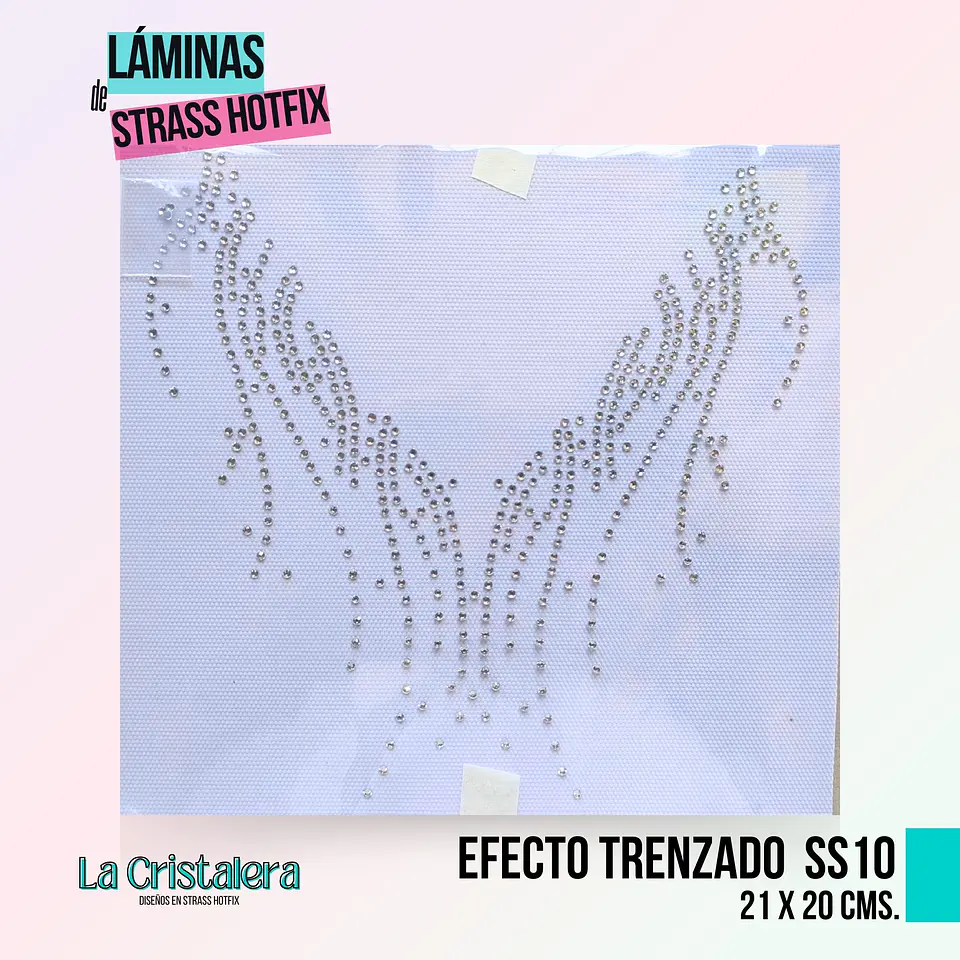 Lámina de Strass Hotfix - Efecto trenzado - ss10 1