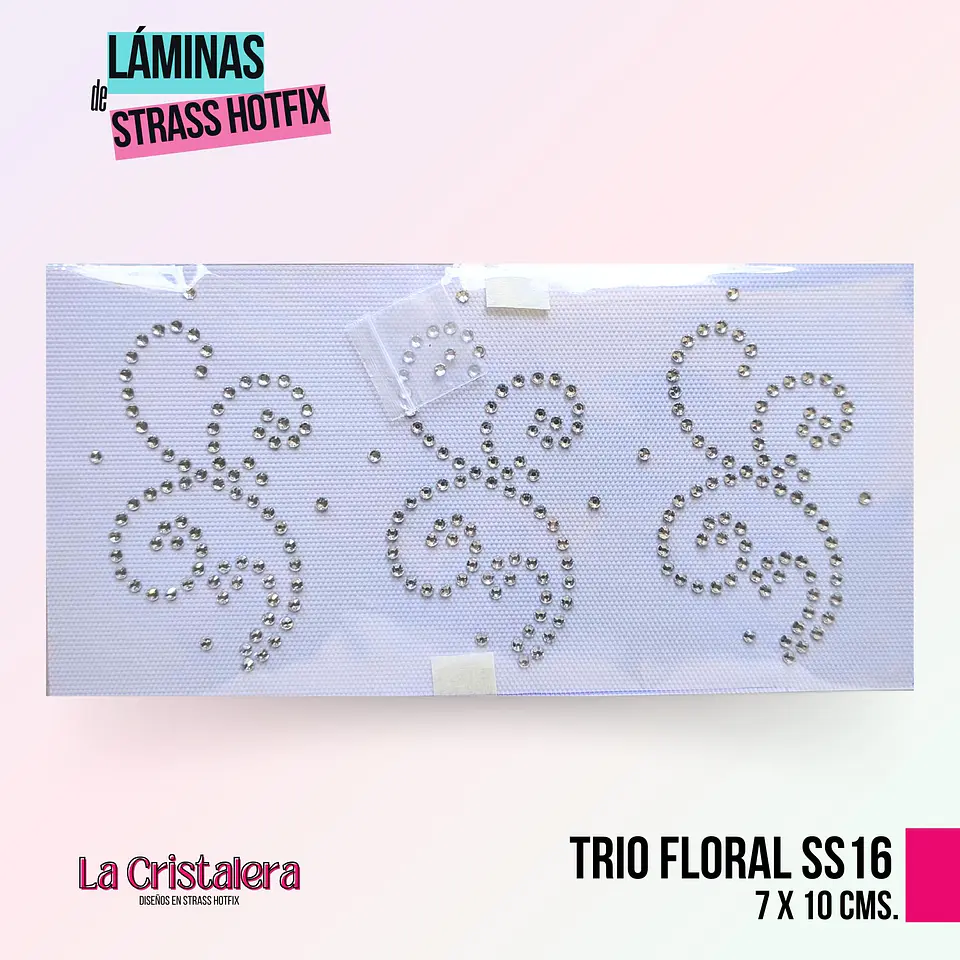 Lámina de Strass Hotfix - Trio Floral - ss16 1