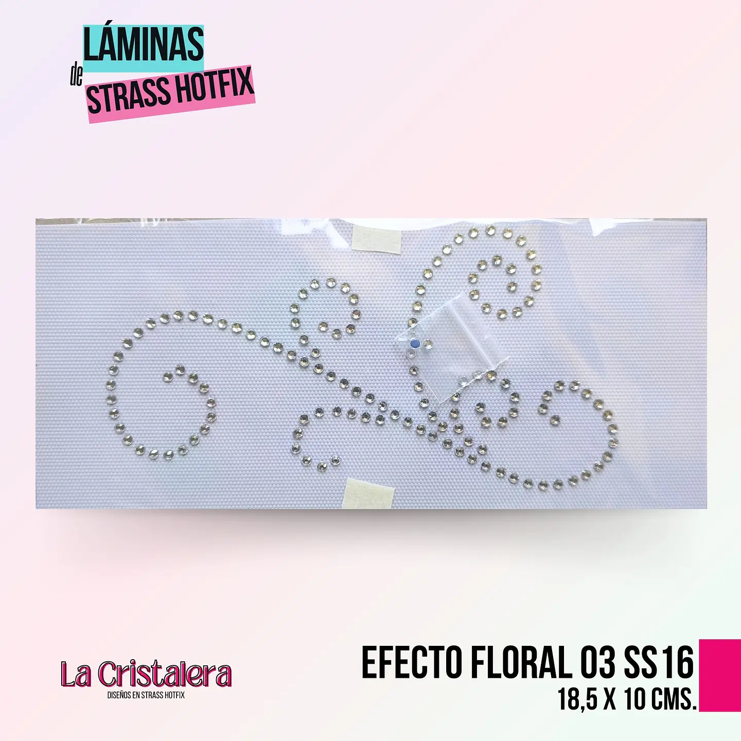 Lámina de Strass Hotfix - Efecto Floral 03 - ss16 1