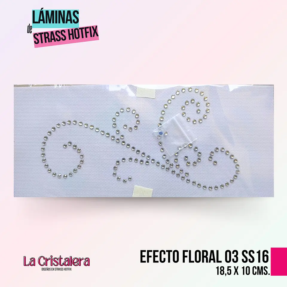 Lámina de Strass Hotfix - Efecto Floral 03 - ss16 1