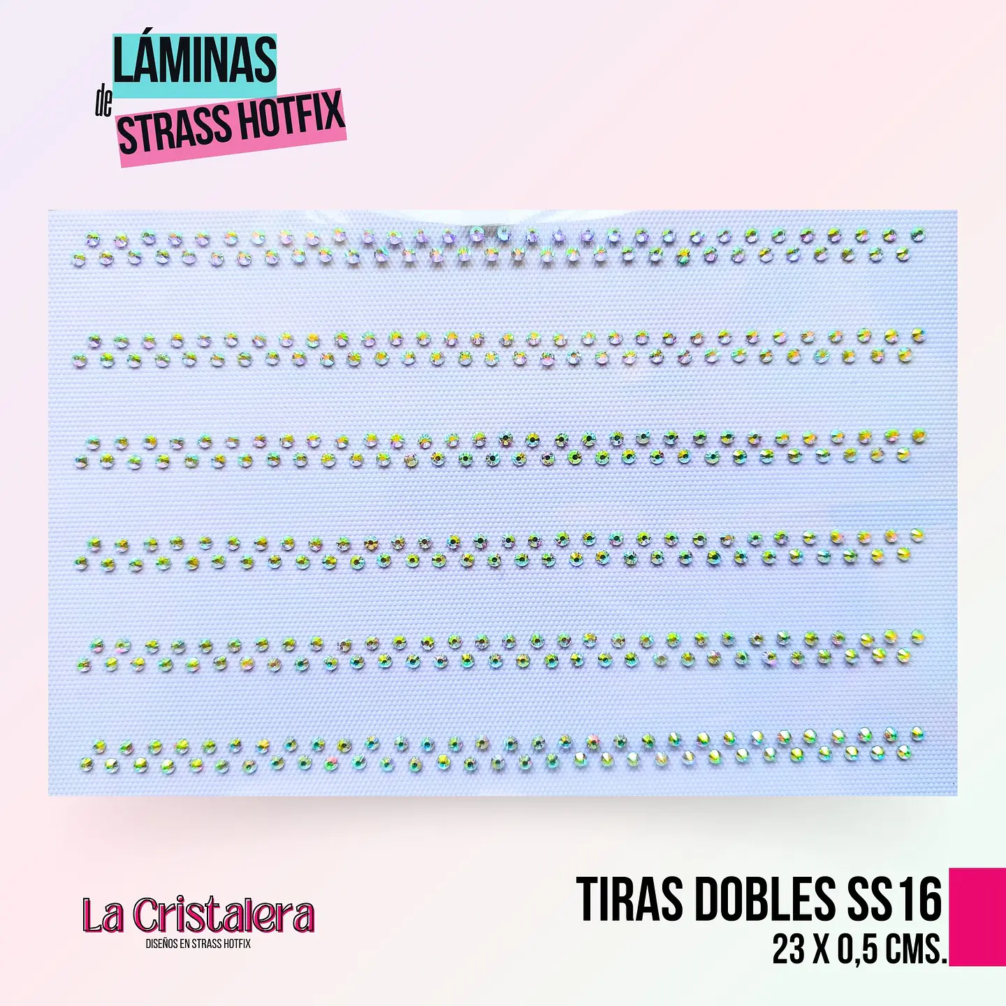 Lámina de Strass Hotfix Tiras Dobles ss16 1
