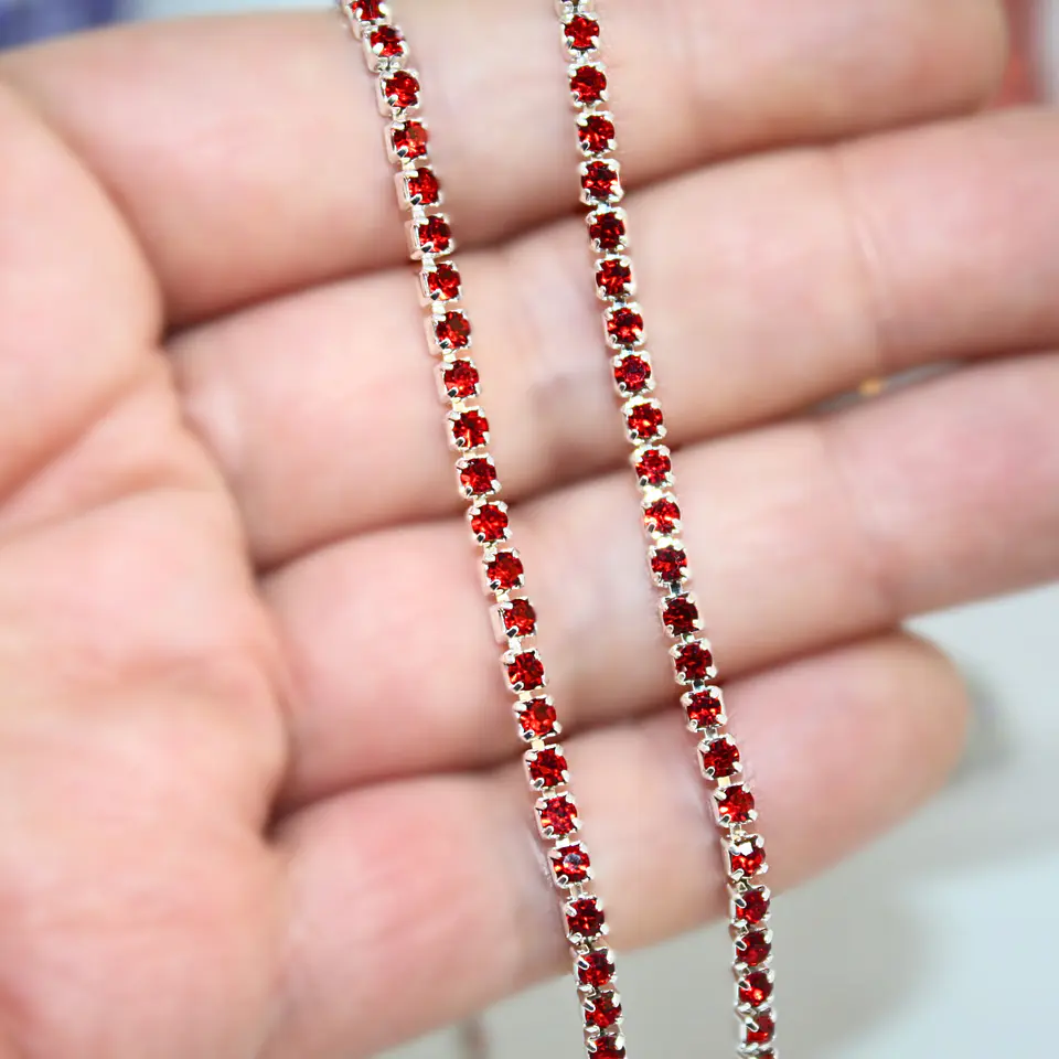 Cadena Strass Ss10 Base Plateada Soutage 3