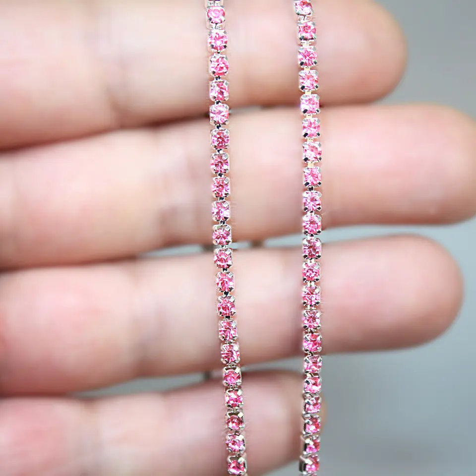 Cadena Strass Ss10 Base Plateada Soutage 4
