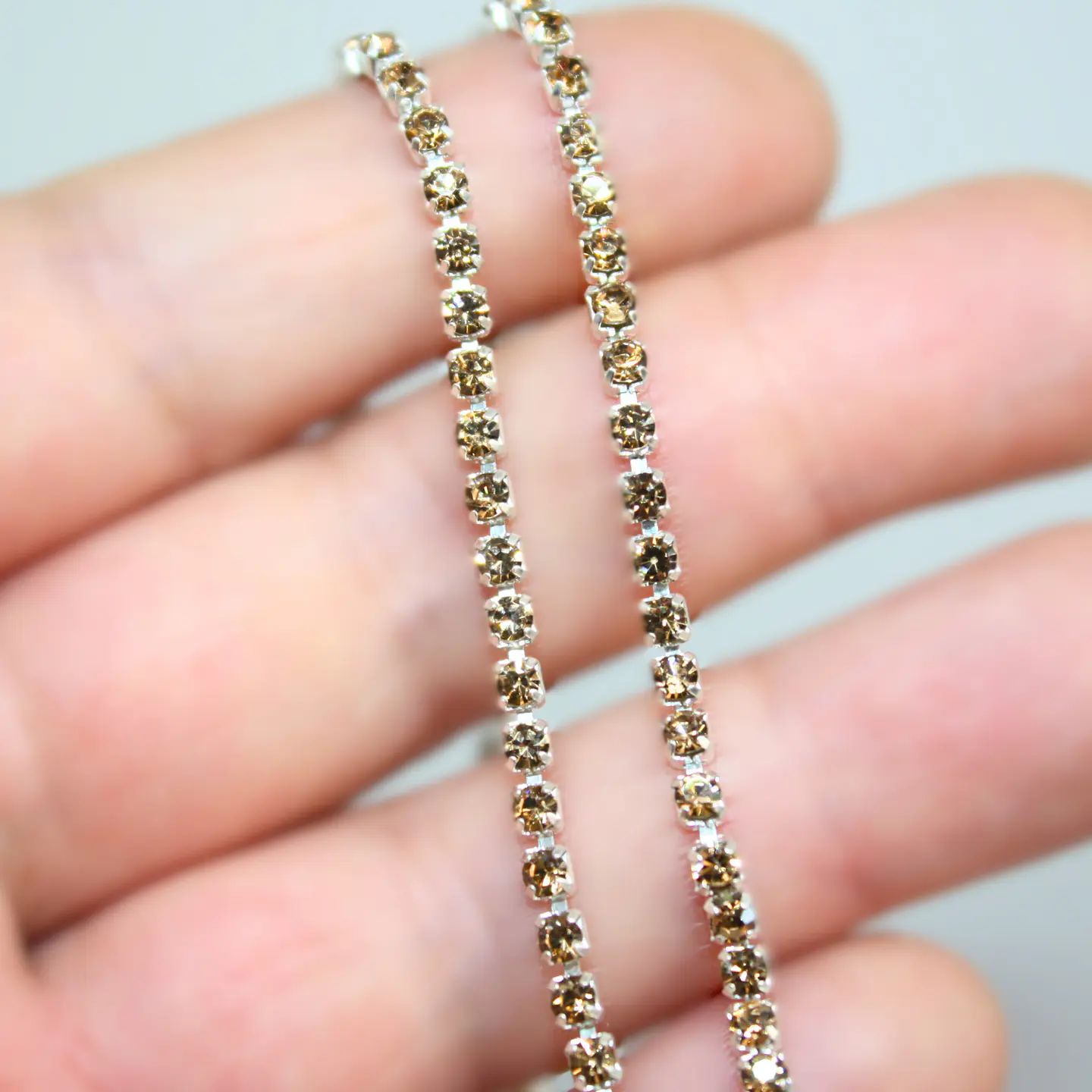 Cadena Strass Ss10 Base Plateada Soutage 5