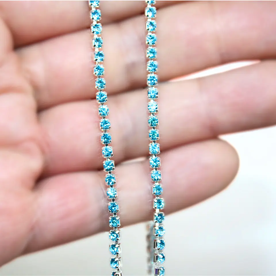 Cadena Strass Ss10 Base Plateada Soutage 9