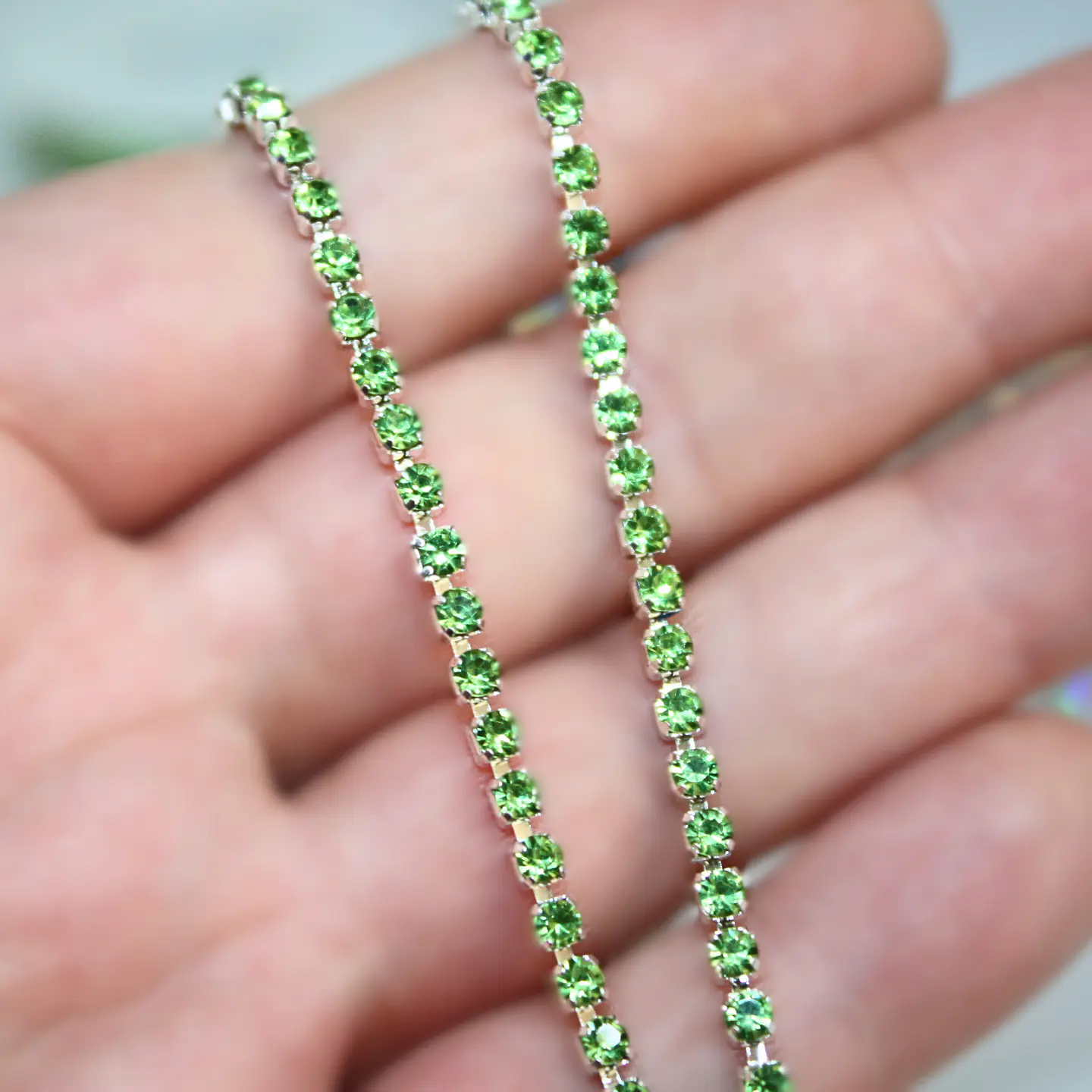 Cadena Strass Ss12 Base Plateada Soutage 5