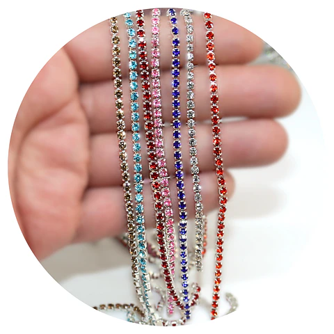 Cadena Strass Mix colores