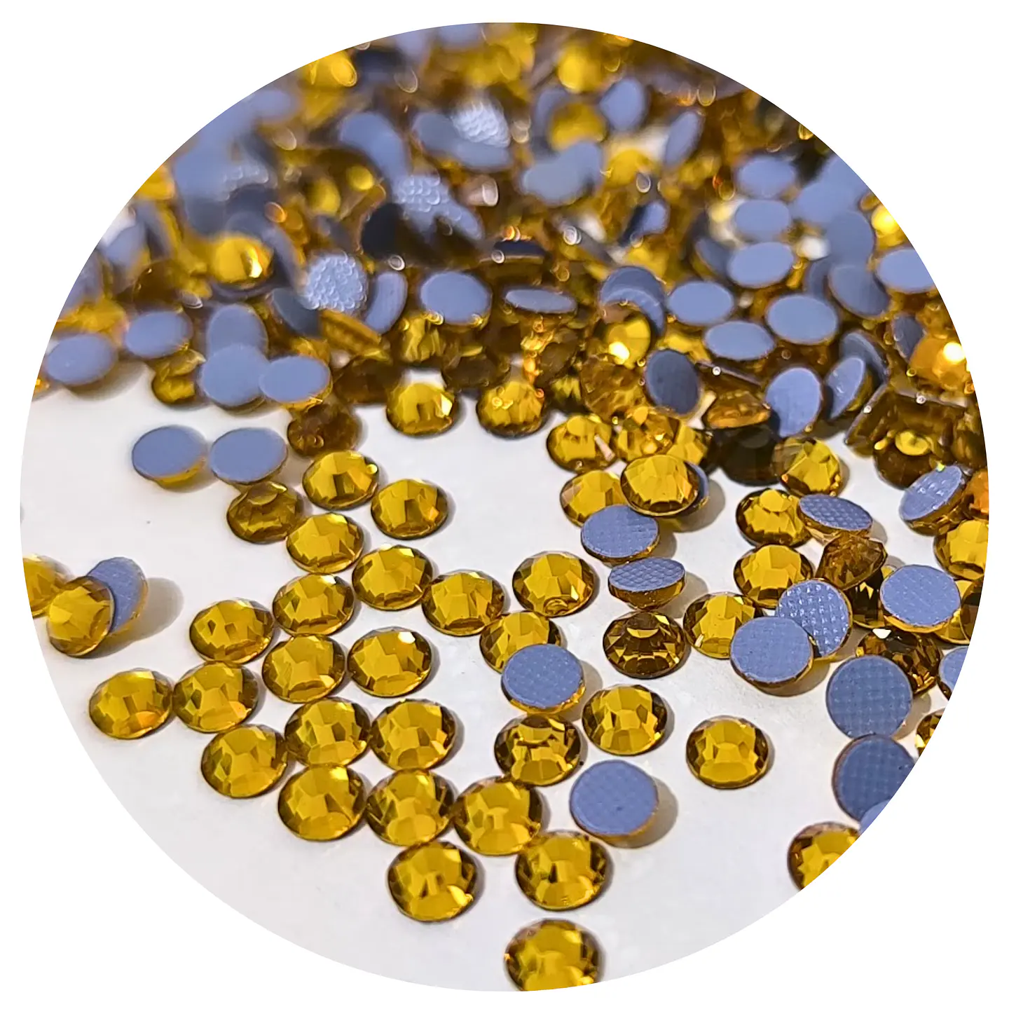 Cristales Strass Hotfix Topaz (Dorado) Premium AAAA 2