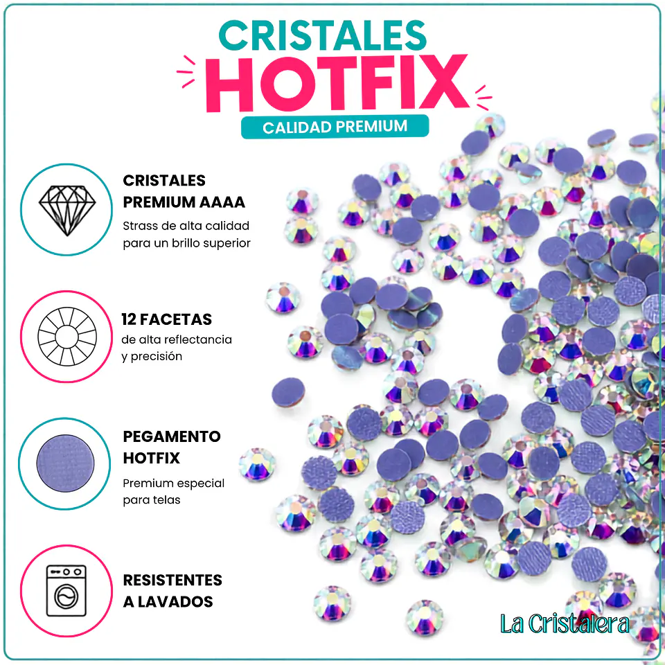 Cristales Strass Hotfix Light Siam (rojo) Premium AAAA 4