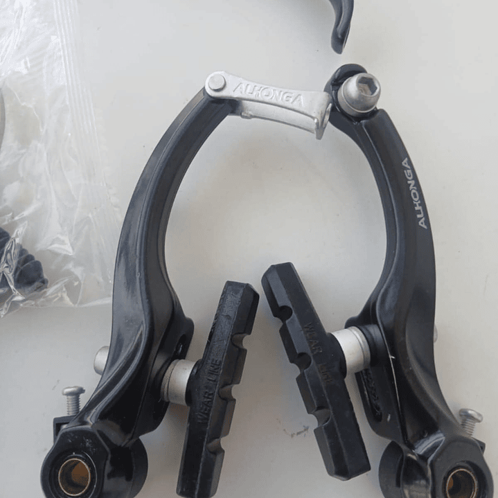 Conjunto de frenos V-Brake Par de herraduras Alhonga y Manillas AVID FR5 3