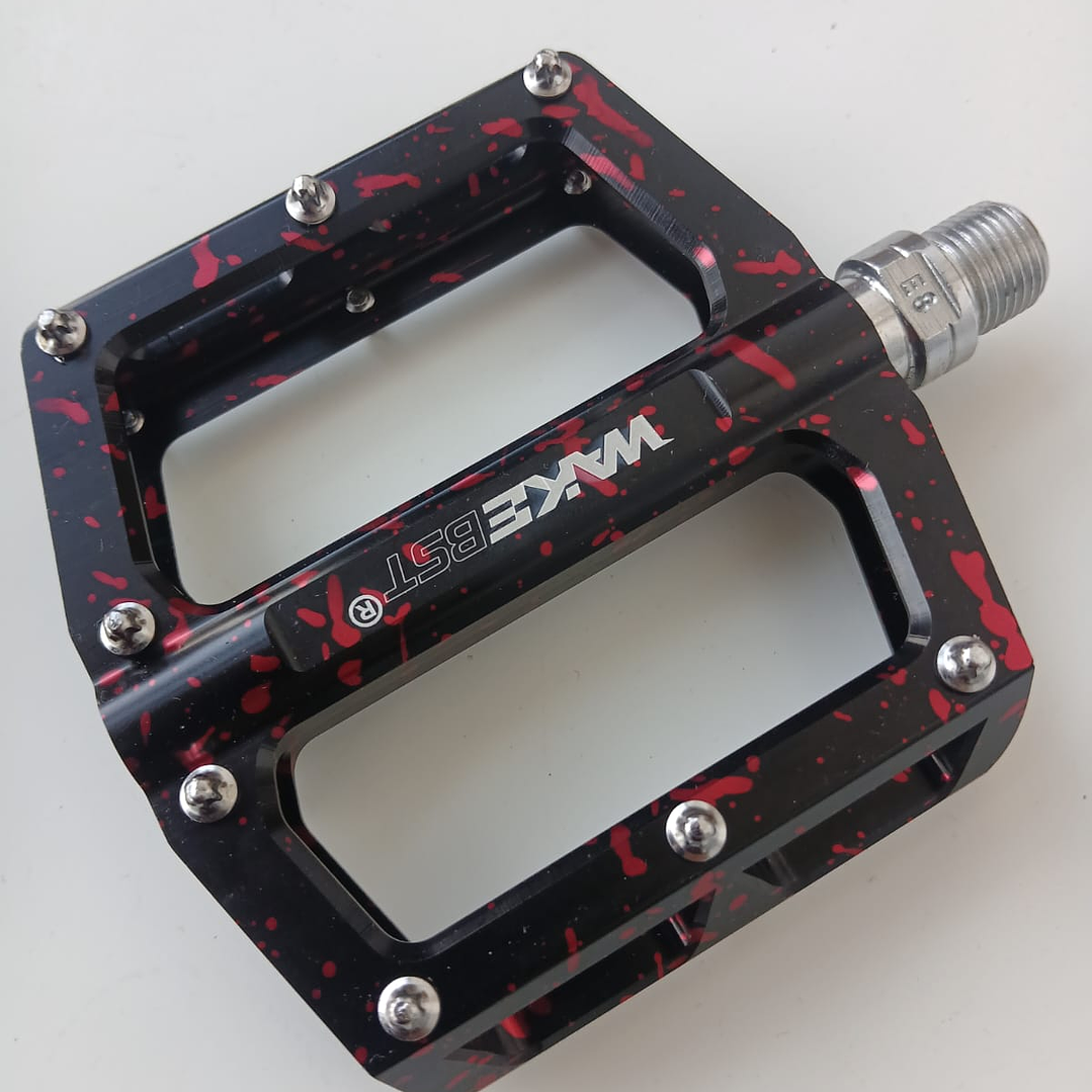 Pedal WAKE de Aluminio, Sellados, Eje de cromo, pines de acero intercambiables 7