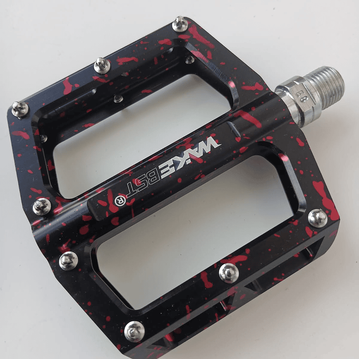 Pedal WAKE de Aluminio, Sellados, Eje de cromo, pines de acero intercambiables 7