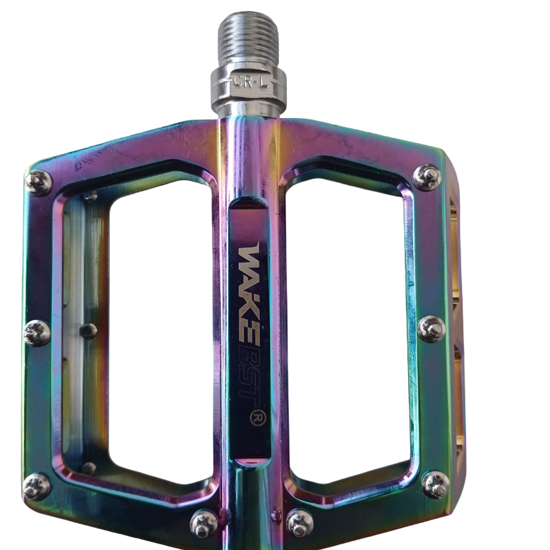 Pedal WAKE de Aluminio, Sellados, Eje de cromo, pines de acero intercambiables 2