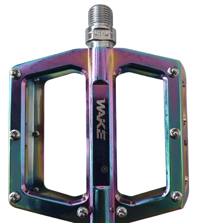 Pedal WAKE de Aluminio, Sellados, Eje de cromo, pines de acero intercambiables 2