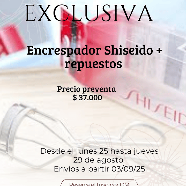 Pre venta Encrespador de Shiseido+ gomitas  1
