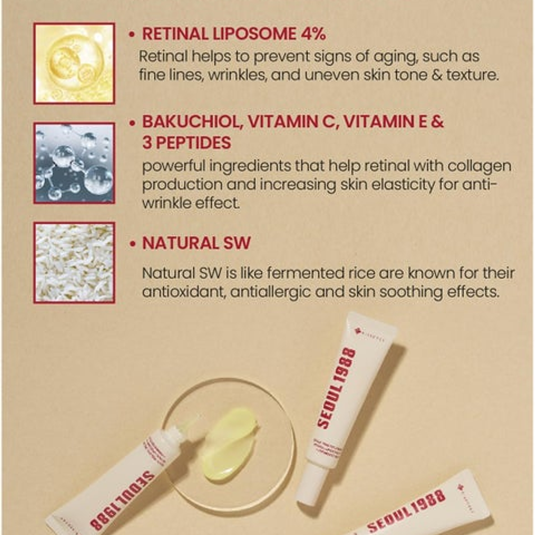 Seoul 1988 Eye Cream – Retinal Liposome 4% + Fermented Bean 2